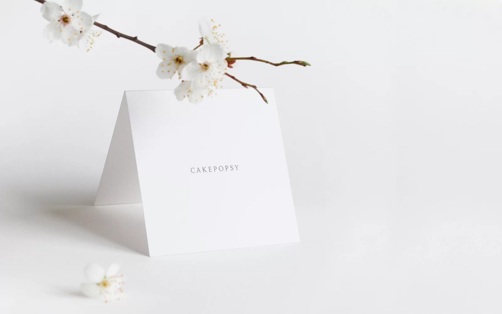 Winietki na stół bufetowy składane w kolorze białym