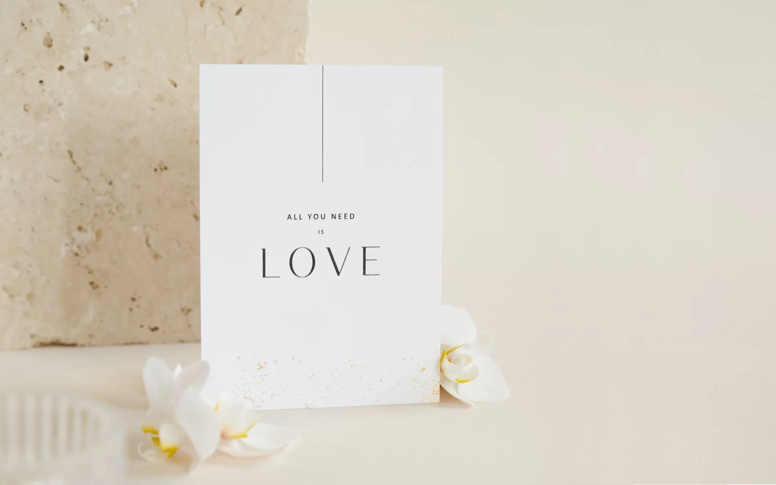 Nowoczesna karta informacyjna na ślub złocona