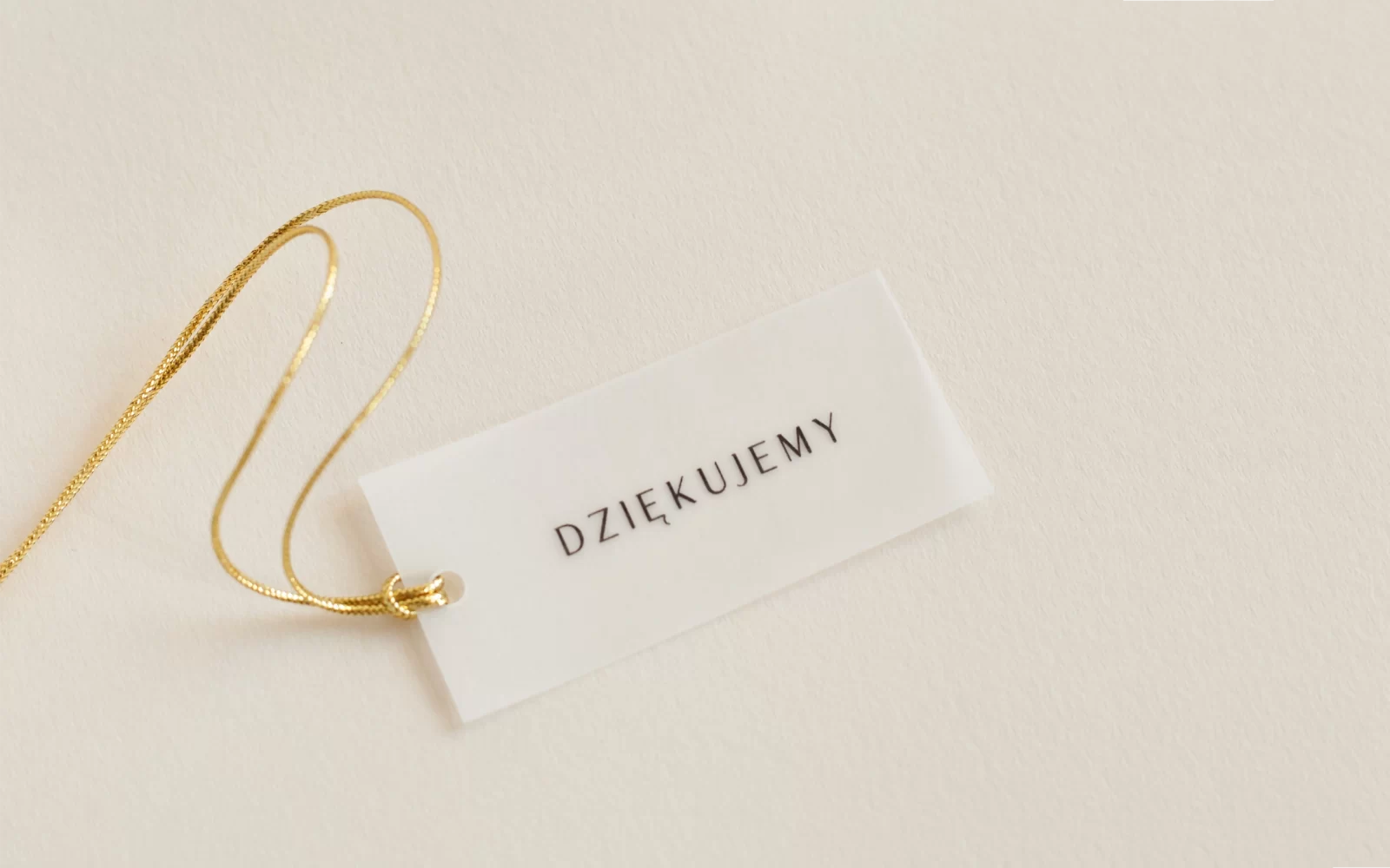 Przeźroczysta zawieszka z podziękowaniami dla gości weselnych
